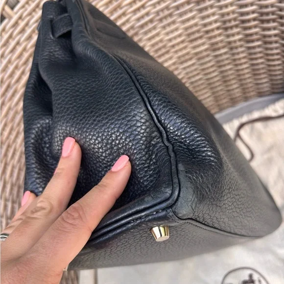 Authentic HERMES KELLY 35 taurillon black leather gold hardware - Picture 10 of 16